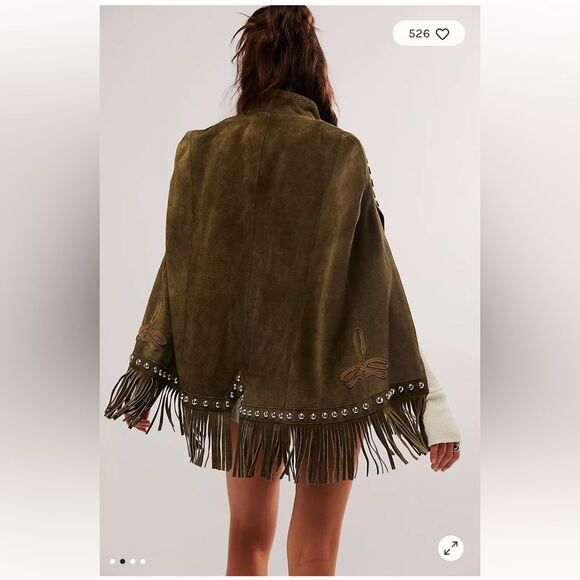 FP x Understated Leather Fringe Cape - Picture 2 of 7